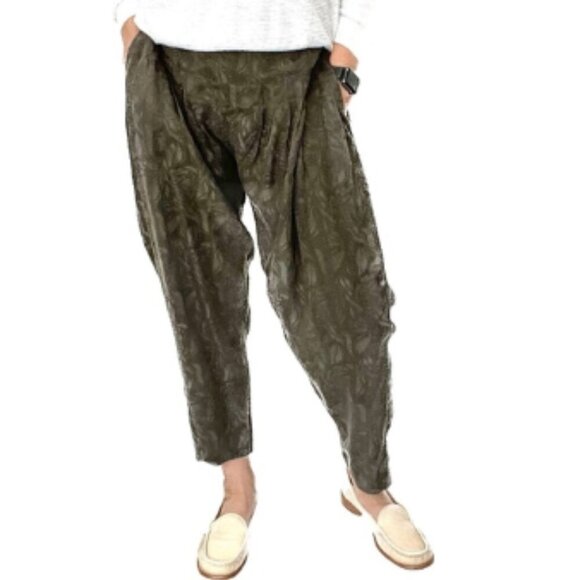 Cotelac France Jacquard Floral Wide Leg Baggy Barrel Pants Size 1 (6 US) - Picture 1 of 10